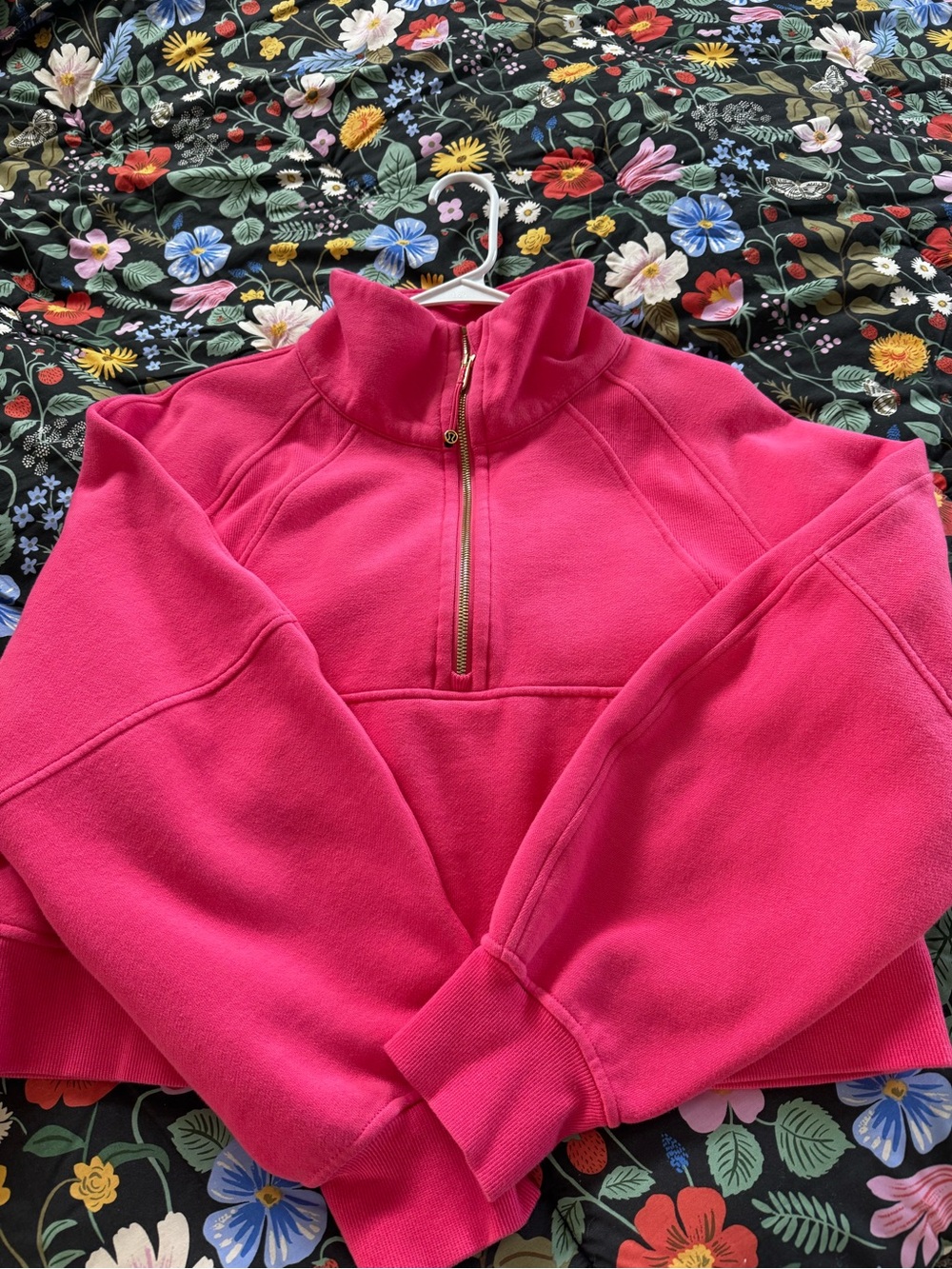 Lululemon Women’s Half-Zip Mock Neck Sweatshirt - Hot Pink, M/L